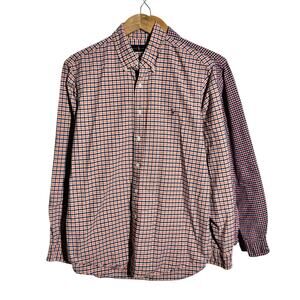 Ralph Lauren Lot 2 Cotton Button Down Shirts Men L Blue Orange Red Preppy Casual